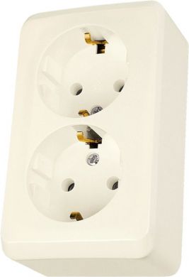 Schneider Electric Double socket outlet, beige, Prima WDE001148 | Elektrika.lv