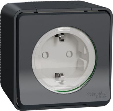 Schneider Electric Single socket-outlet IP55 anthracite Mureva MUR36034 | Elektrika.lv