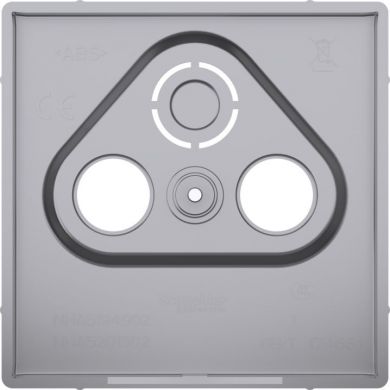 Schneider Electric Cover plate for TV-R-SAT outlet, stainles steel, D-Life MTN4123-6036 | Elektrika.lv
