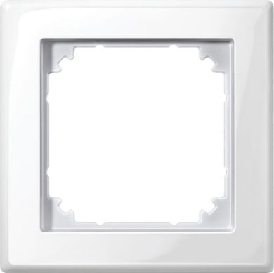 Schneider Electric M-SMART frame, 1-gang, polar white, glossy 478119 | Elektrika.lv
