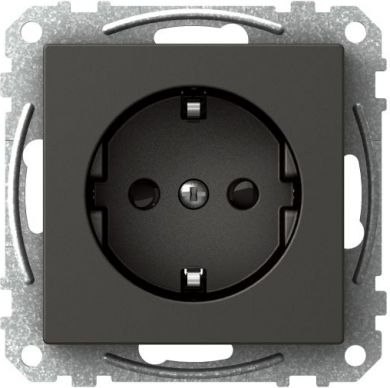 Schneider Electric Single socket outlet, anthracite Exxact WDE003276 | Elektrika.lv