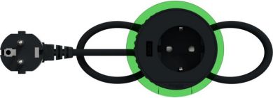 Schneider Electric Galda kontaktligzda, 1-vietīga, ar USB, antracīts Unica system+ INS44005 | Elektrika.lv