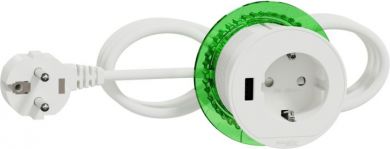 Schneider Electric Galda kontaktligzda, 1-vietīga, +USB-A, balta, Unica system+ INS44004 | Elektrika.lv