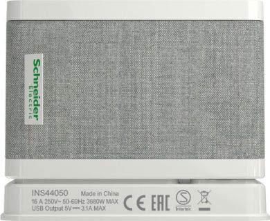 Schneider Electric Galda bloks S, kontaktligzda + USBA/C, balts,  Unica system+ INS44050 | Elektrika.lv