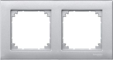 Schneider Electric Double frame, aluminium Merten SystM M-Plan MTN486260 | Elektrika.lv