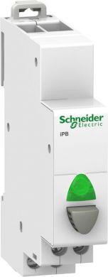 Schneider Electric iPB 1NO single push button grey - indicator light Green Acti9 A9E18036 | Elektrika.lv