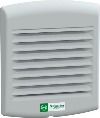 Schneider Electric ClimaSys forced vent. IP54, 38m3/h, 230V, with outlet grille and filter G2. range of product: ClimaSys CV - product or component type: fan - type of ventilation filter: standard - air flow: free flow rate with standard filter : 38 m3/h at 50 Hz, free NSYCVF38M230PF | Elektrika.lv
