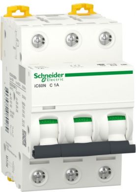 Schneider Electric iC60N 3P 1A C Miniature Circuit Breaker Acti9 A9F74301 | Elektrika.lv