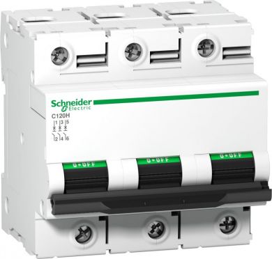 Schneider Electric C120H 3P 63A C Circuit Breaker Acti9 A9N18467 | Elektrika.lv