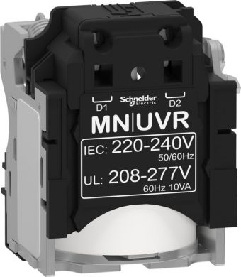 Schneider Electric Undervoltage release MN, 208..277V 60Hz, 220..240V 50/60Hz. range of product: Easypact CVS100...250, Easypact CVS400...630, NSX100...250, NSX100...250 DC, NSX400...630, NSX400...630 DC, PowerPact multistandard - product or component type: voltage rel LV429407 | Elektrika.lv