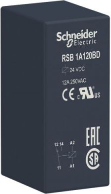 Schneider Electric RSB1A120BD Relejs 1 C/O 12 A 2 4 VDC RSB1A120BD | Elektrika.lv