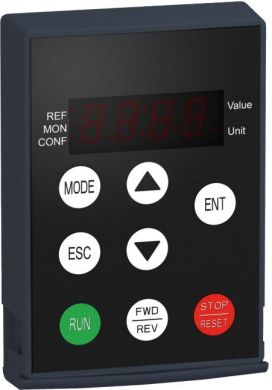 Schneider Electric Remote terminal, for variable speed drive, IP65. accessory / separate part designation: remote terminal - accessory / separate part type: remote terminal - accessory / separate part category: display and signalling accessories - accessory / separate VW3A1007 | Elektrika.lv