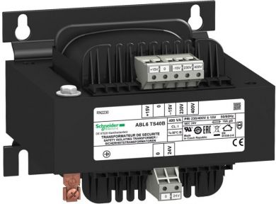 Schneider Electric This ABL6 transformer supplies alternating current to control circuits while isolating them from mains power. It has a rated input voltage of 230V to 400V AC, a rated output voltage of 24V AC and a rated power of 400VA. It offers an economic way to s ABL6TS40B | Elektrika.lv