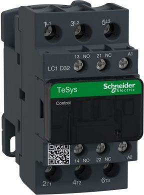 Schneider Electric TeSys D contactor - 3P(3 NO) - AC-3 - <= 440 V 32 A - 400 V AC 50/60 Hz coil LC1D32V7 | Elektrika.lv