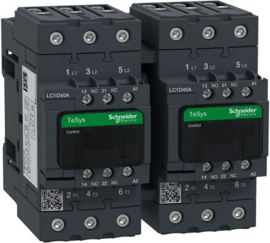 Schneider Electric Reversīvais kontaktors 3P 3NO AC-3 440V 40A 220VAC  TeSys D LC2D40AM7 | Elektrika.lv