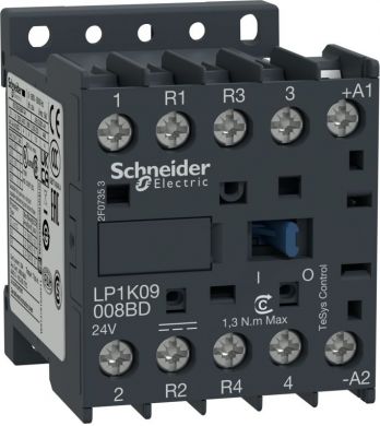 Schneider Electric Palaidējs 9A 4P (AC-1) spole 24VDC LP1K09008BD | Elektrika.lv