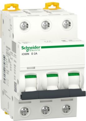 Schneider Electric iC60N 3P 2A D Automātslēdzis Acti9 A9F75302 | Elektrika.lv