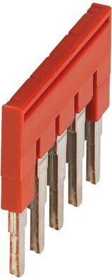 Schneider Electric Plug-in bridge, Linergy TR, 5 points, for 4mm² terminal blocks, red, 5 ways, set of 50 NSYTRAL45 | Elektrika.lv
