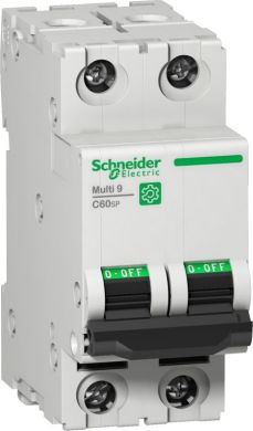 Schneider Electric Miniature circuit breaker (MCB), Multi9 C60SP, 2P, 6A, C curve, 10kA (UL1077), 10kA (IEC/EN 60947-2) M9F22206 | Elektrika.lv