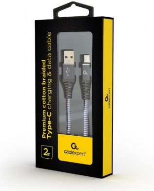 Gembird CABLE USB-C 2M SPACEGREY/WHITE/CC-USB2B-AMCM-2M-WB2 GEMBIRD CC-USB2B-AMCM-2M-WB2 | Elektrika.lv