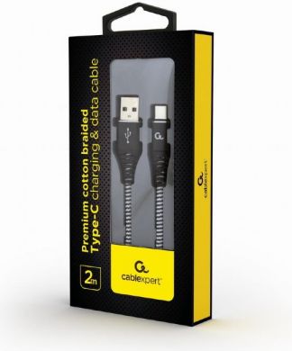 Gembird CABLE USB-C TO USB2 2M BLK/WHT/CC-USB2B-AMCM-2M-BW GEMBIRD CC-USB2B-AMCM-2M-BW | Elektrika.lv