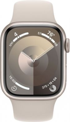 Apple Apple Watch Series 9, Bēša Sport siksniņa, Izmērs S/M, 41mm Starlight Alumīnija korpuss MRHN3ET/A | Elektrika.lv