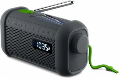 Muse Muse | Portable Solar Radio with Crank and Flashlight | MH-08 MB | AUX in | Bluetooth | FM radio MH-08 MB