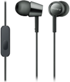 Sony Sony MDR-EX155APB Wired, In-ear, Microphone, 3.5 mm, Black MDREX155APB.AE | Elektrika.lv
