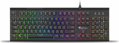 Genesis THOR 210 RGB ENG Игровая клавиатура с проводом, Черная/Разноцветная NKG-1645 | Elektrika.lv