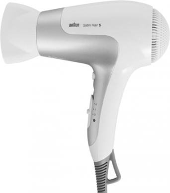 Braun Фен Satin Hair 5 HD 580 2500 W, Количество температурных режимов: 3, Ионная функция, Белый HD 580 | Elektrika.lv