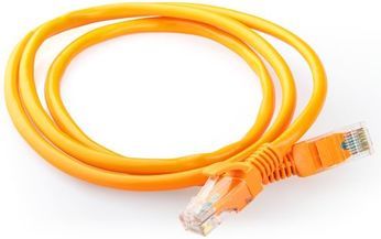 Cablexpert Patch cord Cat5E, U/UTP, RJ-45, Orange PP12-0.5M/O | Elektrika.lv