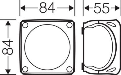 Hensel Junction box DK 0100 GZ 84x84x55mm IP66 gray halogen free without terminals 62000450 | Elektrika.lv