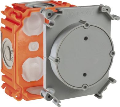 Kopos Device mounting box for concrete 50mm, nail fixation, Orange SB-KP 60-50/L_AB | Elektrika.lv