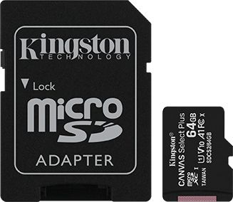 Kingston microSD 64GB Memory card with SD Adapter SDCS2/64GB | Elektrika.lv