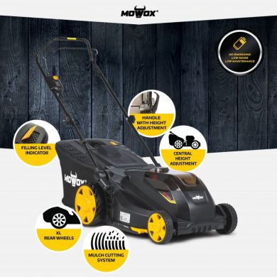  MoWox | 40V Comfort Series Cordless Lawnmower | EM 4340 PX-Li | Mowing Area 350 m² | 2500 mAh | Battery and Charger included EM 4340 PX-LI