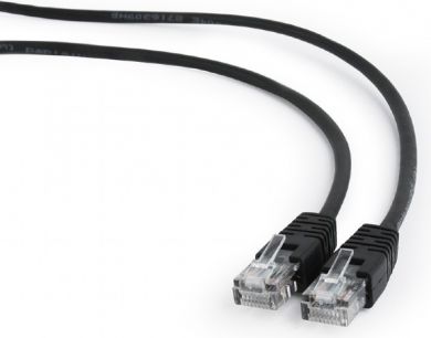 Gembird Patch kabelis Cat5e, UTP PVC, 0.5m, melns PP12-0.5M/BK | Elektrika.lv