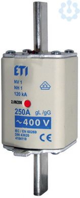 ETI Fuse link, NH1 gG 250A/690V 004184319 | Elektrika.lv