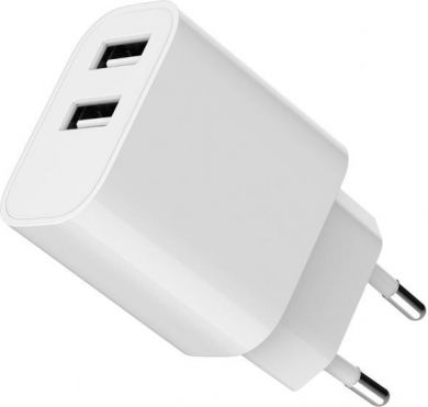 Gembird CHARGER USB UNIVERSAL WHITE/2P TA-UC-2A12-01 GEMBIRD TA-UC-2A12-01 | Elektrika.lv