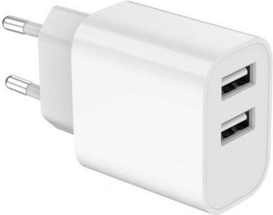 Gembird CHARGER USB UNIVERSAL WHITE/2P TA-UC-2A12-01 GEMBIRD TA-UC-2A12-01 | Elektrika.lv