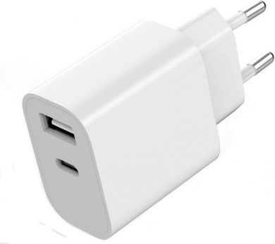 Gembird CHARGER USB UNIVERSAL WHITE/2P TA-UC-2AC12-01 GEMBIRD TA-UC-2AC12-01 | Elektrika.lv