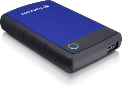 TRANSCEND HDD disks StoreJet, 1TB, USB 3.0, Zils TS1TSJ25H3B | Elektrika.lv