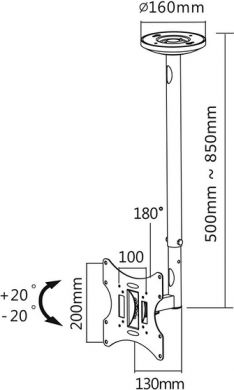 Neomounts TV SET ACC CEILING MOUNT 10-40/FPMA-C060BLACK NEOMOUNTS FPMA-C060BLACK | Elektrika.lv