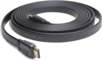 Gembird HDMI flat kabelis, 1.8m, High speed, Ethernet, melns CC-HDMI4F-6 | Elektrika.lv