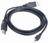 Gembird CABLE USB2 DUAL AM-MINI 0.9M/BLACK CCP-USB22-AM5P-3 GEMBIRD CCP-USB22-AM5P-3 | Elektrika.lv