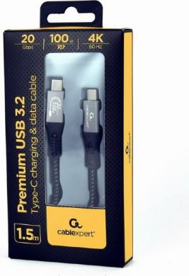 Gembird CABLE USB-C TO USB-C 1.5M/CCBP-USB3-CMCM100-1.5M GEMBIRD CCBP-USB3-CMCM100-1. | Elektrika.lv