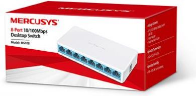Mercusys 8-Port 10/100Mbps Desktop Network switch MS108 | Elektrika.lv