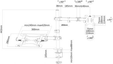 Neomounts MONITOR ACC SCREEN &DESK MOUNT/FPMA-D550NOTEBOOK NEOMOUNTS FPMA-D550NOTEBOOK | Elektrika.lv