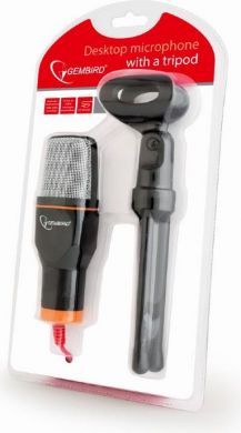Gembird Galda mikrofons ar statīvu, melns MIC-D-03 | Elektrika.lv