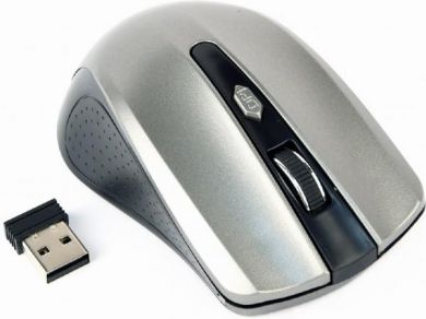 Gembird Computer mouse, Wireless, USB, AAA, Black/Grey MUSW-4B-04-BG | Elektrika.lv
