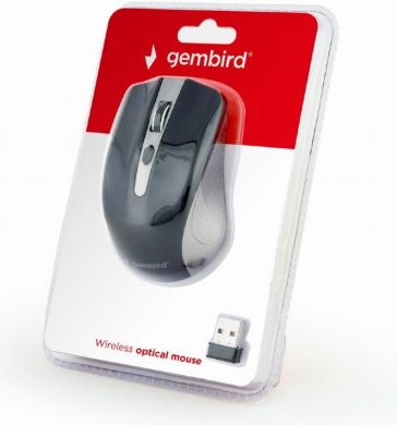 Gembird Компьютерная мышь, Беспроводная, USB, AAA, Черная/Серая MUSW-4B-04-GB | Elektrika.lv